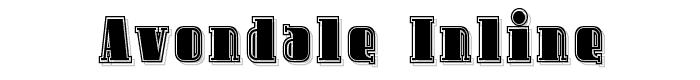 Avondale Inline font
